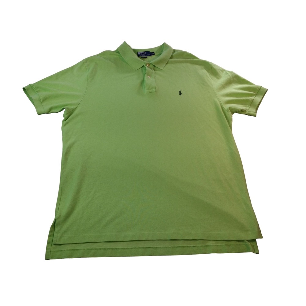 Polo Ralph Lauren Shirt Mens XXL Lime Green Short Sleeve Casual Preppy Golf Pony